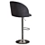 Swivel Bar Stool with Chrome Base 3D model small image 3