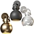Bold Metal Wall Light 3D model small image 1