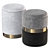 Urban Chic Ottoman Duo 3D model small image 1