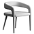 Elegant Lisette Dining Armchair 3D model small image 7