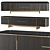 Stylish Wood and Marble Sideboard 3D model small image 1