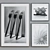 Modern Dining Utensils Picture Frame Set 3D model small image 2