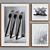 Modern Dining Utensils Picture Frame Set 3D model small image 4