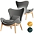 Modern Lounge Chair Lazy Home 3D model small image 8