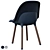 Baltsar Chair in Black-Blue/Brown 3D model small image 3