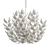 Petal Coco Wood Pendant Light 3D model small image 1