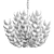 Petal Coco Wood Pendant Light 3D model small image 2