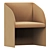 Sleek Modern La Cividina Armchair 3D model small image 4