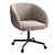 Modern Grey Boucle Office Chair 3D model small image 1
