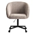 Modern Grey Boucle Office Chair 3D model small image 2