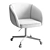 Modern Grey Boucle Office Chair 3D model small image 4