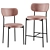 Barbara Velvet Bar Chair Black Legs 3D model small image 4