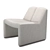 Sleek Bouclé Macintosh Chair 3D model small image 3