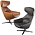 Contemporary Porto Chair Design 3D model small image 4