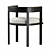 Sleek Hugo Dining Chair 3D model small image 2