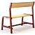 IKEA YPPERLIG Children's Bench, Beech 3D model small image 3