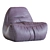 Quilted Leather Bean Bag Chair 3D model small image 5