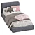 Cozy Upholstered Bed 242 3D model small image 3