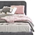 Cozy Upholstered Bed 242 3D model small image 4
