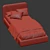 Cozy Upholstered Bed 242 3D model small image 7