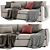 West Elm Harris 2-Seater Sofa 3D model small image 2