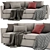 West Elm Harris 2-Seater Sofa 3D model small image 3