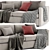 West Elm Harris 2-Seater Sofa 3D model small image 4
