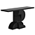 Glossy Black Wood Console 01 3D model small image 5