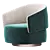 TWIBE Modern Swivel Armchair 3D Model 3D model small image 4