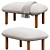 Sleek Brick QT Ottoman Glam 3D model small image 3