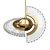 Elegant Acrylic Metal Pendant Light 3D model small image 1