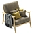 Comfort Weave Armchair With Pillow 3D model small image 8