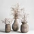 Concrete Vase Bouquet Set 3DIO 3D model small image 1