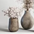 Concrete Vase Bouquet Set 3DIO 3D model small image 2