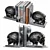 Skull Bookends Set with Unique Textures 3D model small image 2