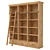 Mango Wood Classic French Bookcase 3D model small image 1