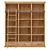 Mango Wood Classic French Bookcase 3D model small image 2
