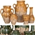 Assorted Set of Decorative Vases 3D model small image 1