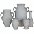 Assorted Set of Decorative Vases 3D model small image 6