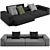 Modern B&B Italia Andy Sofa 3D model small image 1