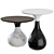 Modern Aqua Side Table Duo 3D model small image 8