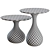 Modern Aqua Side Table Duo 3D model small image 9