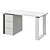 Large Desk with Cabinet 140x70cm 3D model small image 1