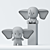 Elephant 3D Model Vray Render 3D model small image 2