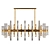 Contemporary Brass Glass Room Chandelier 3D model small image 1