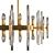 Contemporary Brass Glass Room Chandelier 3D model small image 2