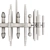 Contemporary Brass Glass Room Chandelier 3D model small image 3