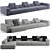 Luxury B&B Italia Andy Sofa 3D model small image 1