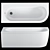 Luxury J-Shaped Bath Set 3D model small image 1