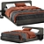 Sleek Minotti Roger Bed 3D model small image 1